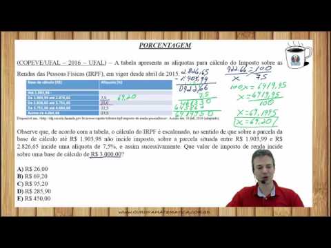 E0214 - COPEVE/UFAL - 2016 - UFAL - PORCENTAGEM (www.gurudamatematica.com.br)