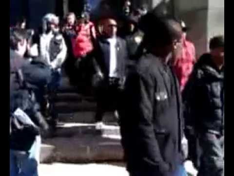 BirdMan Coming Out of Court Shaking My Hand