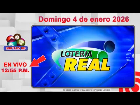 Lotería Real en VIVO 🔴 |  Domingo 4 de enero 2026- 12:55 PM #LoteríaRealDeHoy