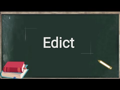 Edict Definition, meaning & Examples