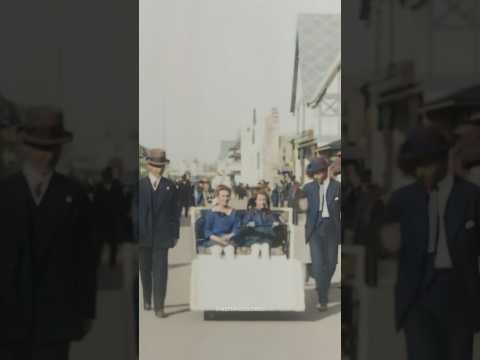 Riding an electriquette in 1915 - Restored Footage