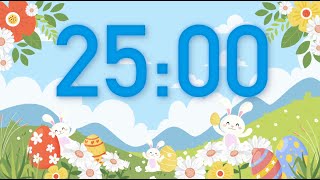 25 Minute Easter Timer (4K) 🌸 🐇