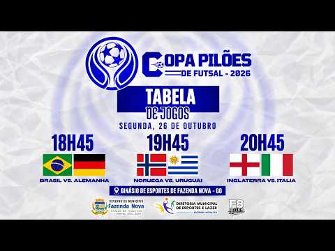 2ºCOPA PILÕES DE FUTSAL EM FAZENDA NOVA  SEGUNDA RODADA