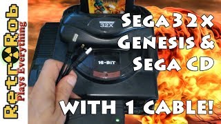 Connect your Sega 32x, Genesis and Sega CD with ONE CABLE
