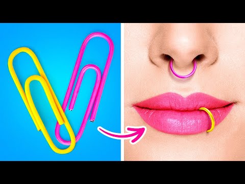 Finti Piercing Fai da Te || Idee di Bigiotteria Pazzesche da Fare a Casa