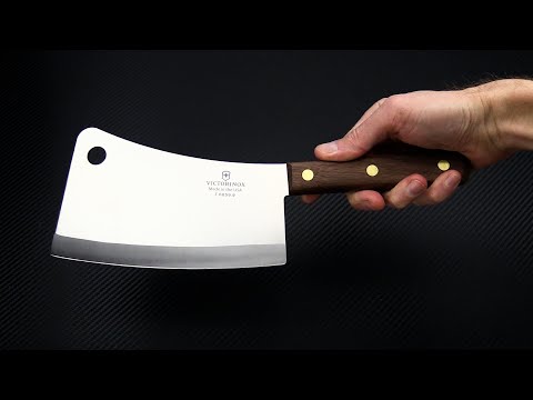 Victorinox 7 Walnut Cleaver Stainless Steel Fixed Blade Knife For Sale