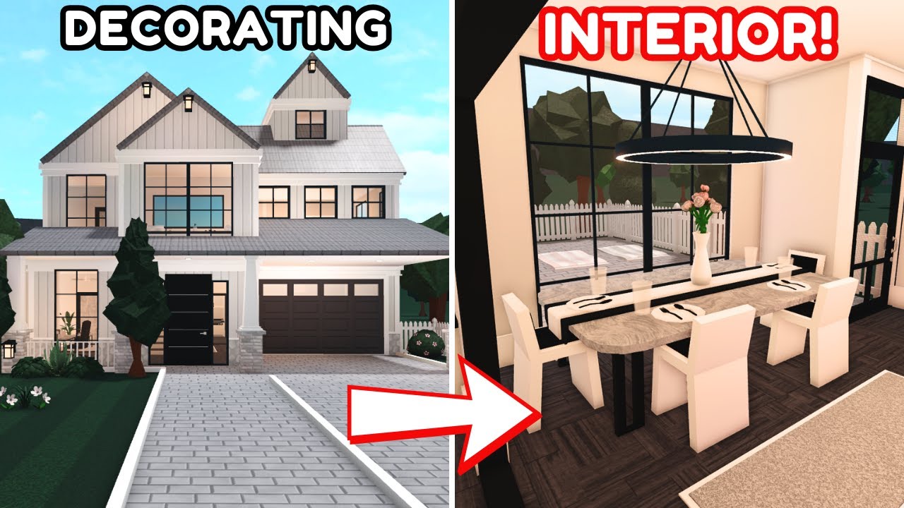 Building the INTERIOR of My Modern Budget House in Bloxburg! *Part 2*