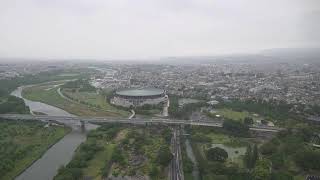 群馬県庁32Fからの前橋のスカイライン