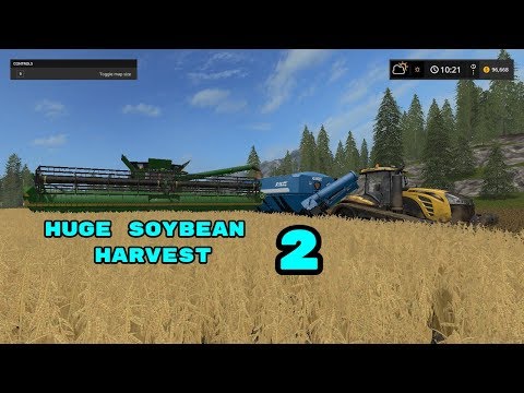 Farming simulator 2017 Goldcrest Valley HUGE SOYBEAN HARVEST (part 2)