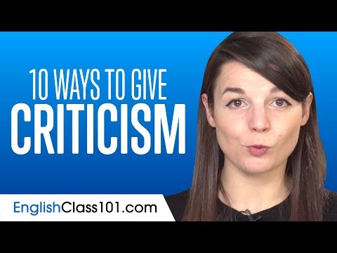 英語で批判を与える方法トップ10 (Top 10 Ways to Give Criticism in English)