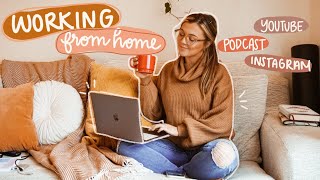 DAY IN THE LIFE WORKING FROM HOME..youtuber..vlog