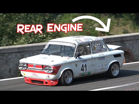 Thumbnail for 130Hp/670Kg NSU Prinz 1200 TT racing on Hillclimb! - N/A Inline-4 Rear-Engined Sound! by Supercar, video, Car, video f, vide, video i