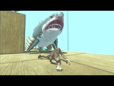 Run Away From The Pursuit Of The Mutant Megalodon - Animal Revolt Battle Simulator ARBS