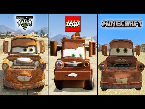 TOW MATER GTA 5 VS TOW MATER LEGO VS TOW MATER MINECRAFT - WHO IS BEST?