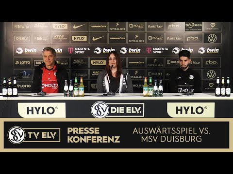 TV Elv // Pressekonferenz - MSV Duisburg vs. SV Elversberg / 01.04.23