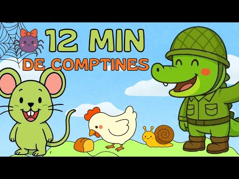 12 min des Meilleures Comptines Enfant & Bébé 🎵 – Compilation Petits Bidoum
