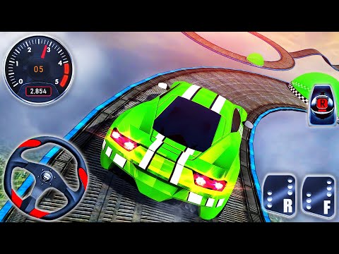 Impossible Stunt Car Tracks 3D - Green Sport Car Driving Simulator - Android GamePlay