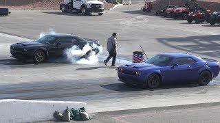 Redeye Hellcat vs Hellcat - drag racing