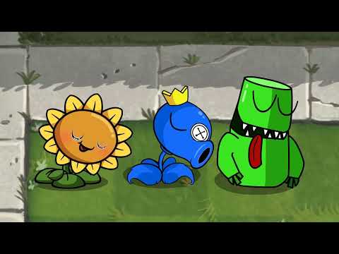 Plants vs Zombies Cartoon Animation 2023 : Rainbow Friends Roblox Animation - pvz animation funny