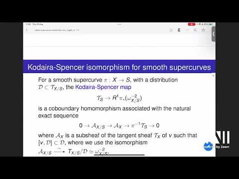Prof. David Kazhdan | On integration over the supermoduli space of curved