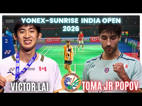 TOMA JUNIOR POPOV VS VICTOR LAI: YONEX-SUNRISE INDIAN OPEN 2025|ROUND OF 32