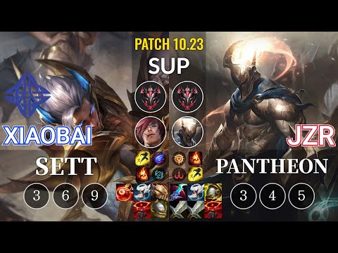 ES Xiaobai Sett vs Jzr Pantheon Sup - KR Patch 10.23