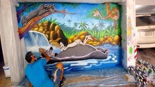 Graffiti mural de El Libro de la Selva