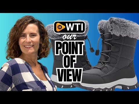 Women's Warm Winter Boots Waterproof Comfortable Snow boots for Cold Weather Mid Calf Insulated shoes 8 Grey - WTI product video review