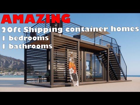 20ft SHIPPING CONTAINER HOMES | Little house on the beach | Shipping Container Tiny House Tour