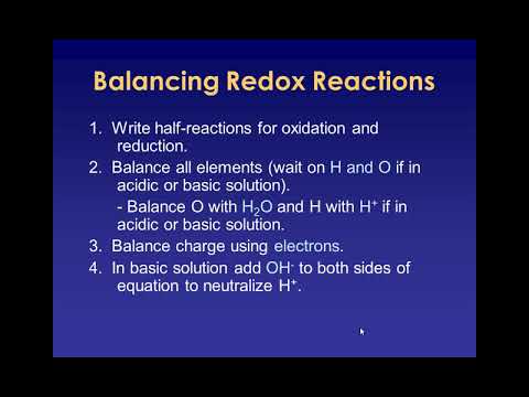 Electrochemistry: Intro and Terms Review
