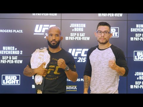 UFC 215: Demetrious Johnson vs. Ray Borg Media Day Staredown - MMA Fighting