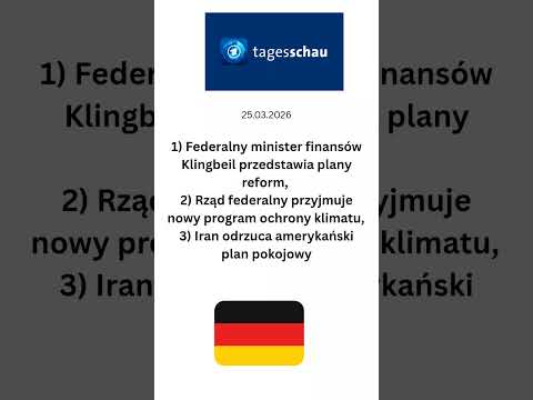 Niemiecki dziennik telewizyjny @tagesschau 25 marca