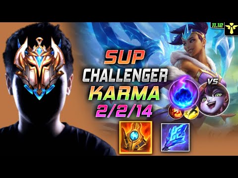 Challenger Karma Support vs Lulu - 챌린저 장인 서폿 카르마 템트리 룬 슈렐 유성 カルマ Карма 天启者 卡瑪 - LOL KR 11.12