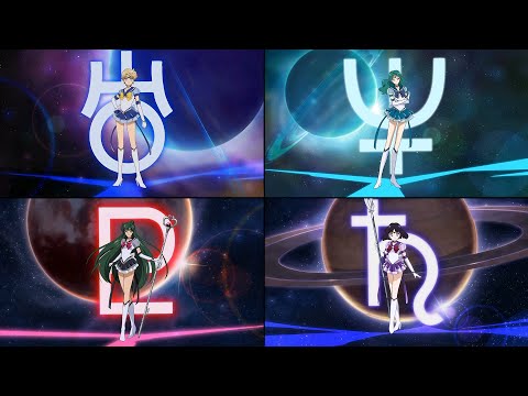 Sailor Moon Cosmos Movie: Outer Guardians Group Transformation