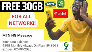 Get Free 30GB Data Daily in Nigeria Without Buying (All Network‼️) MTN AIRTEL GLO 9MOBILE😱