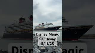 Disney Magic sailing away from Port Canaveral! #shorts #disneymagic #disneycruise #disneycruiseline