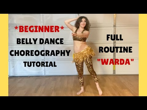 Beginner Belly Dance Choreography Tutorial | "Warda" Bellydance Superstars