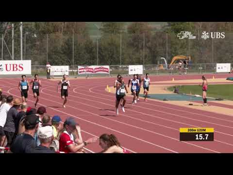 SM U20 / U23 Nottwil 2021 - 200m U20 Männer Finale