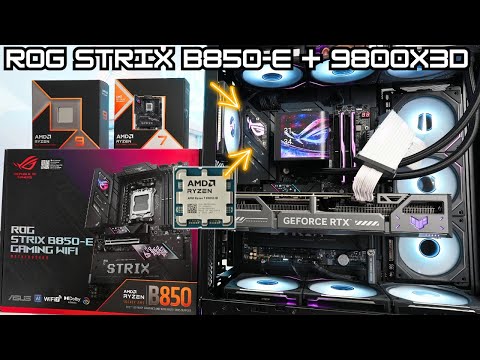 ROG STRIX B850-E Gaming WIFI: How to Setup your Motherboard for the best AM5 All Black Build