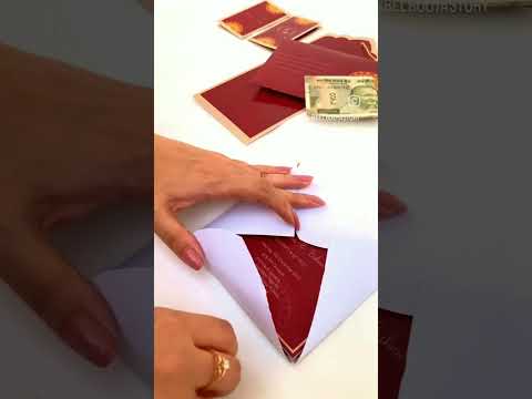 Kraft paper folded 120 gsm wedding cash envelope, 7x4inch(lx...