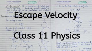 Escape Velocity | Chapter 7 | Gravitation | Class 11 Physics