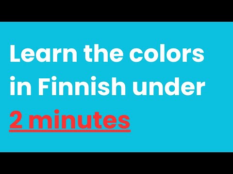 Learn the Color names in Finnish language while sleeping [Learn Finnish words easily Online]