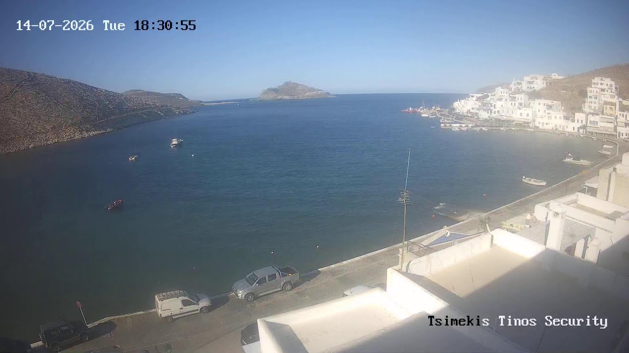 Live webcam view of Panormos Bay, Tinos