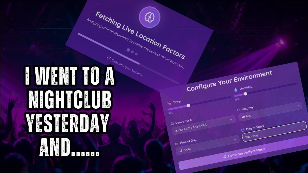 A vibrant, high-energy nightclub dance floor where Tringbox AI is managing the perfect Friday night energy and crowd response.