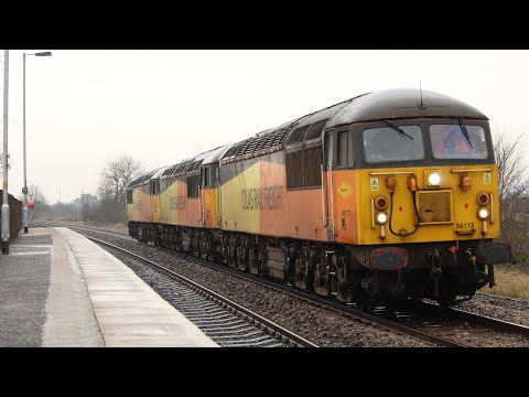 Colas 56113, 56105 & 56087 Passing Hykeham on 0Z56 (13/01/21)