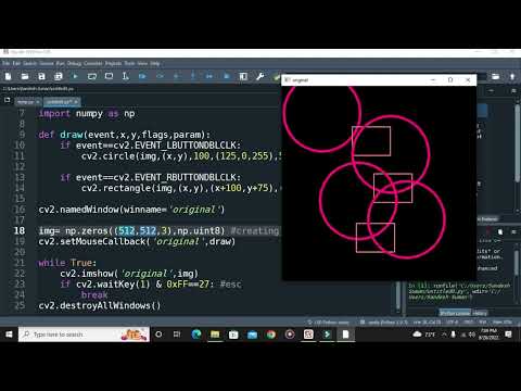 Tutorial 4 Mouse Event Bindings In Python Image Processing Course Computer Vision