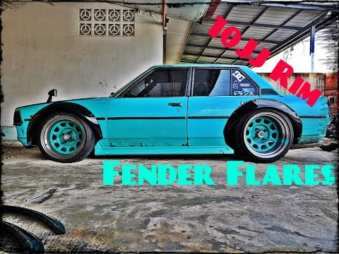 TOYOTA COROLLA KE70 WIDE FENDER FLARE INSTALLED