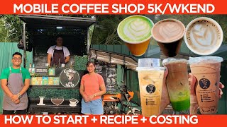 Mobile Coffee Shop: Dream Wedding na-Achieve! 5k/Weekend, How To Start, Puhunan, Costing