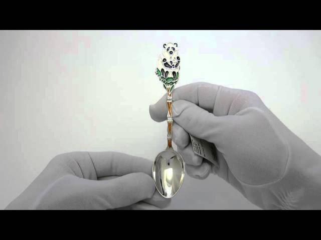 Серебряная ложка с пандами 12лт Видеообзор