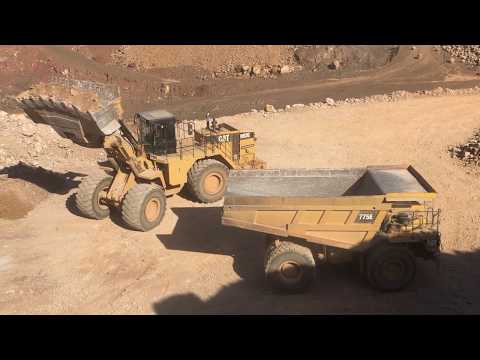 Caterpillar 992G Wheel Loader Loading Caterpillar 777C And 775E Dumpers - Sotiriadis/Labrianidis